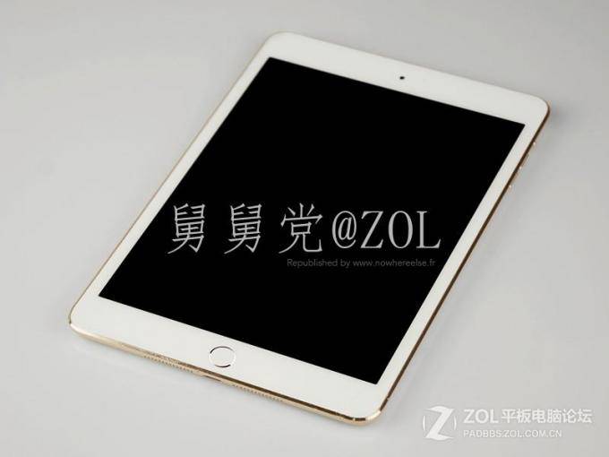 iPad mini 2: Fotos zeigen goldfarbenes Tablet mit Fingerabdruck-Sensor