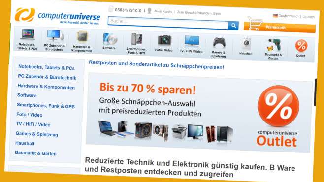 Technik-Outlet: Elektronik-Schnäppchen bis zu 70 Prozent günstiger!