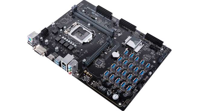 Asus H370: Bitcoin-Motherboard fasst 20 Grafikkarten