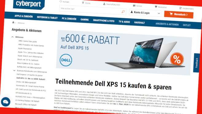 Cyberport.de: Aktuelle Dell-Angebote bis zu 600 Euro günstiger sichern